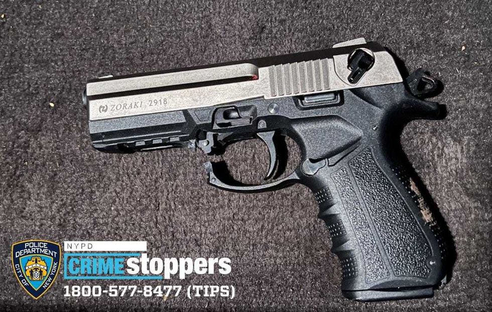 One of the guns recovered from the scene of the Saturday Bronx shooting.
