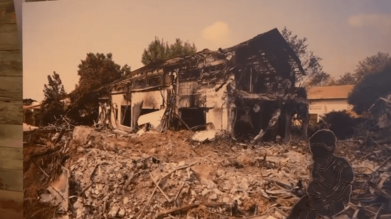 One of the photos from the "Negative Positive" exhibition on display at the United Nations.