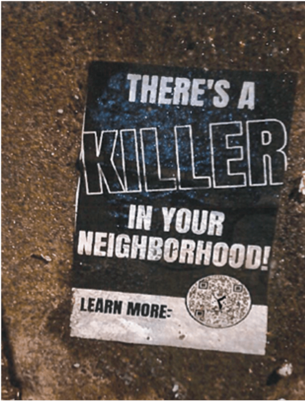 One of the stickers with the website