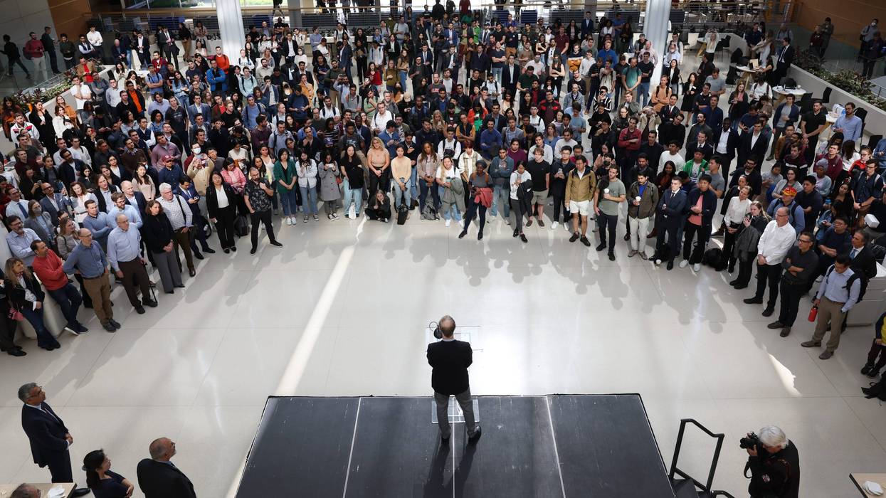 one of the three recipients speaks