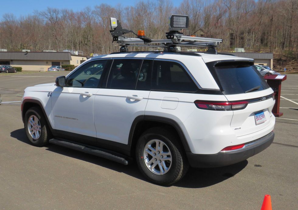 One of three Connecticut DOT vehicles outfitted with radar and camera to identify and ticket cars which speed through work zones.