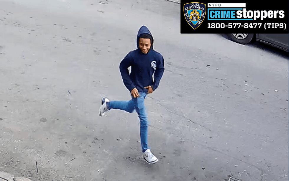 One of two suspects is seen around the time of the attack in Williamsburg