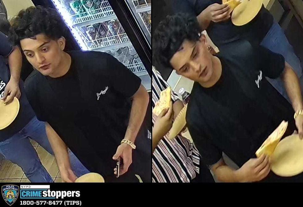 One of two suspects police are searching for in Sunday