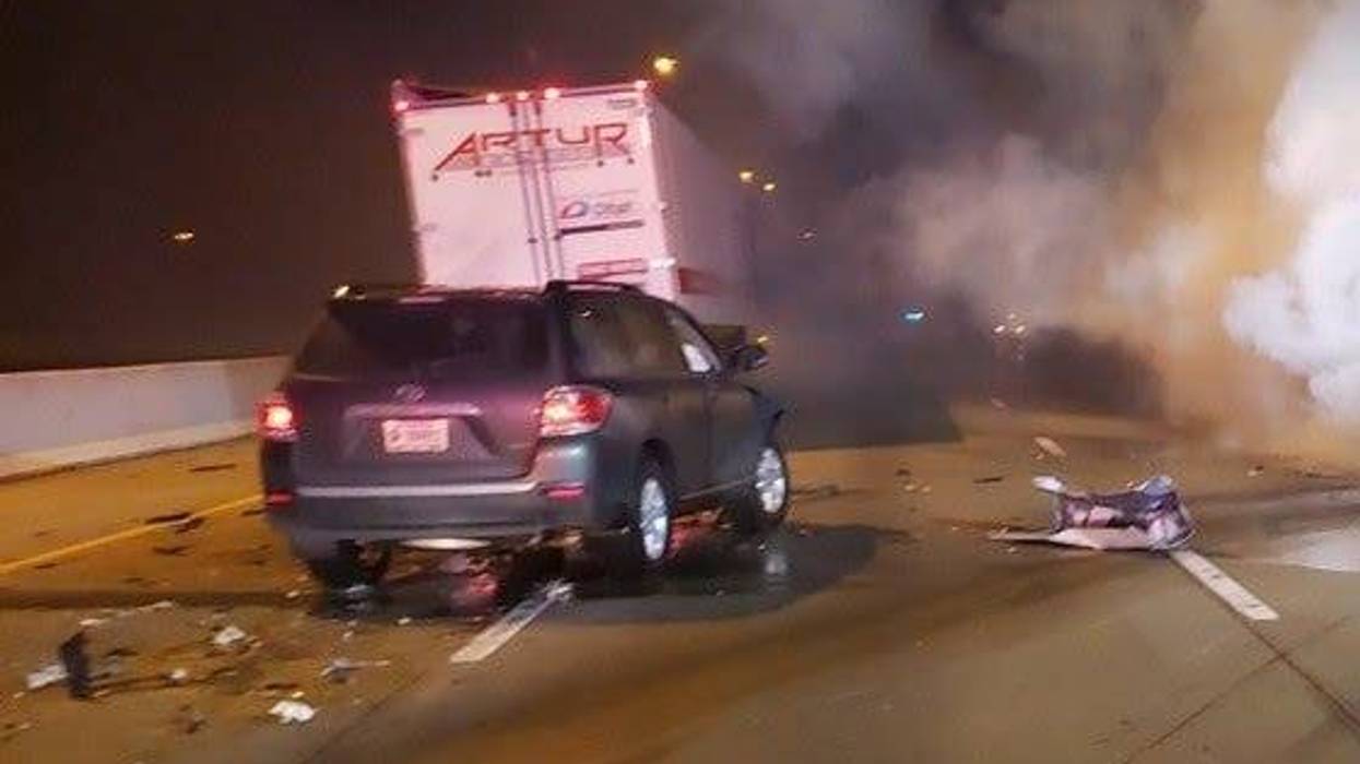 One person was killed Sunday in a three-vehicle expressway crash in northwest Indiana.