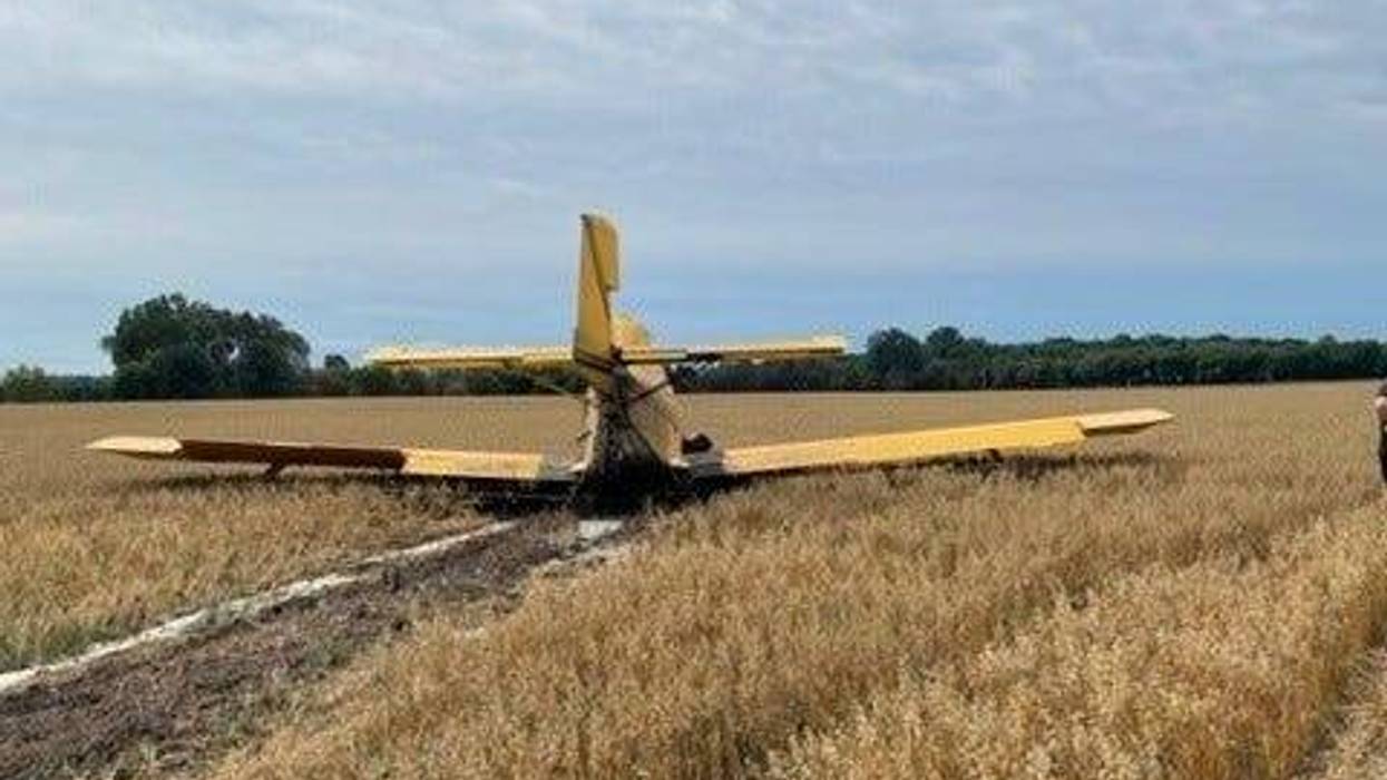 One pilot in West Michigan was forced to make a runway out of crops on Saturday morning after they experienced an engine malfunction in-flight.