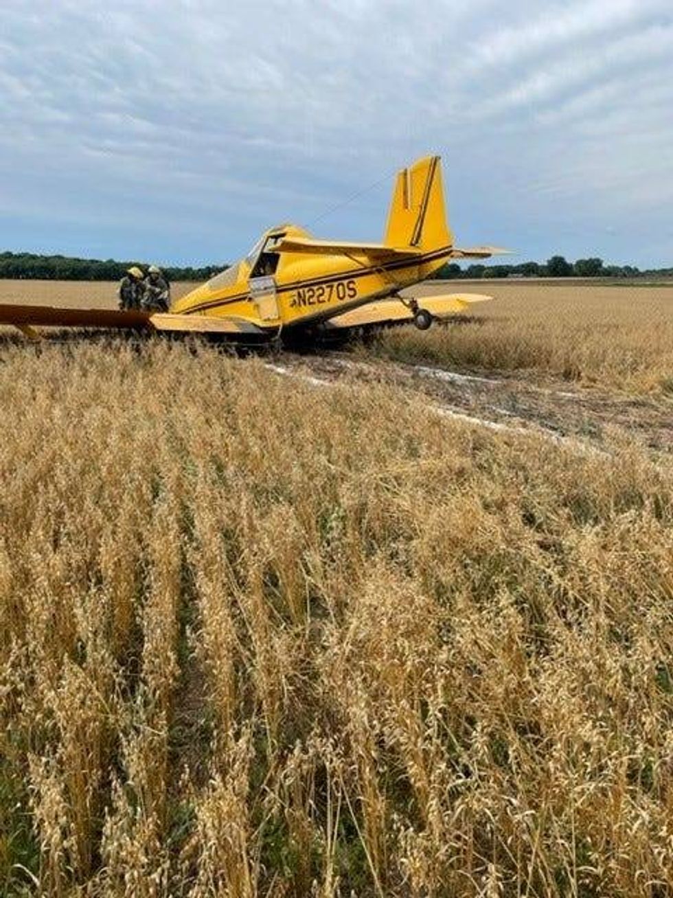 One pilot in West Michigan was forced to make a runway out of crops on Saturday morning after they experienced an engine malfunction in-flight.