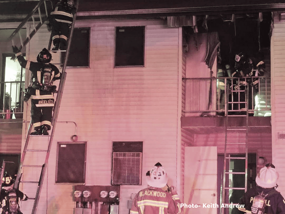 One resident was displaced due to water damage, but no injuries were reported.