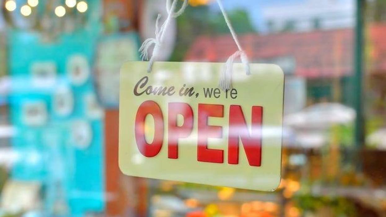 Open Sign on store