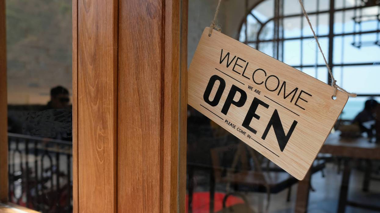 open sign