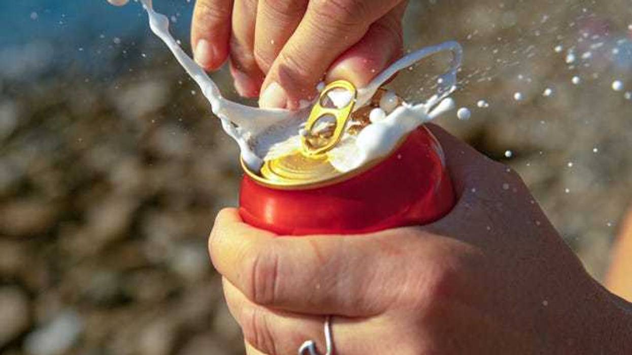 opening beer can