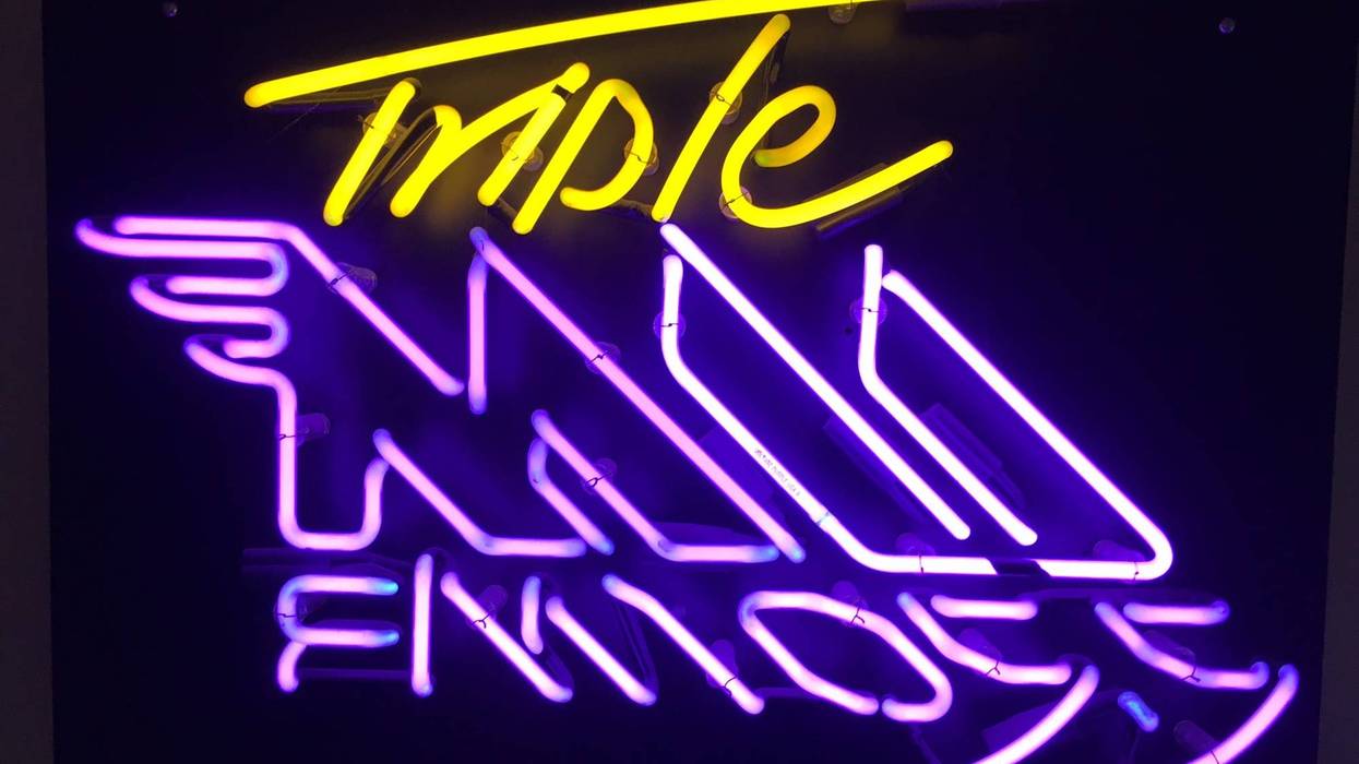 orginal Triple M logo, in neon