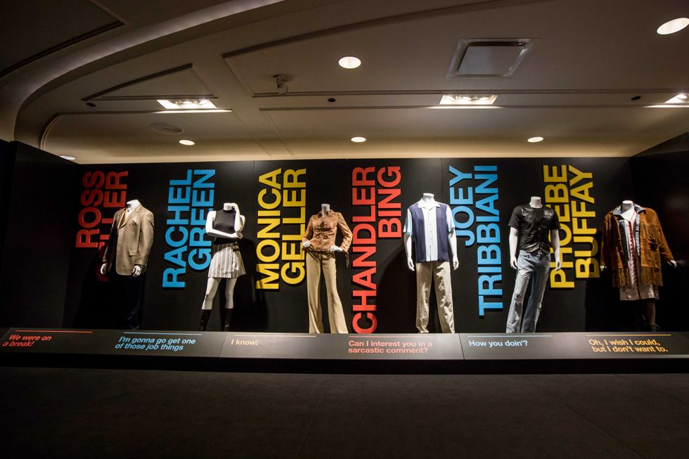 Original costumes on display at the Friends Experience