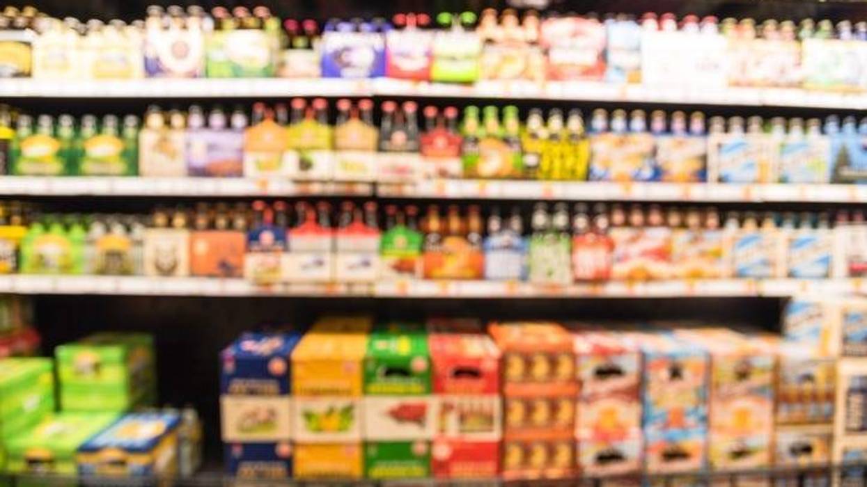 Out of focus Beer aisle