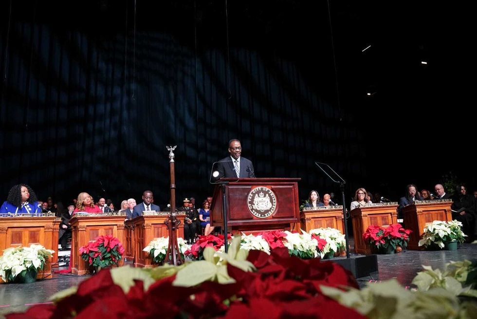 Outgoing Philadelphia City Council President Darrell Clarke shares remarks