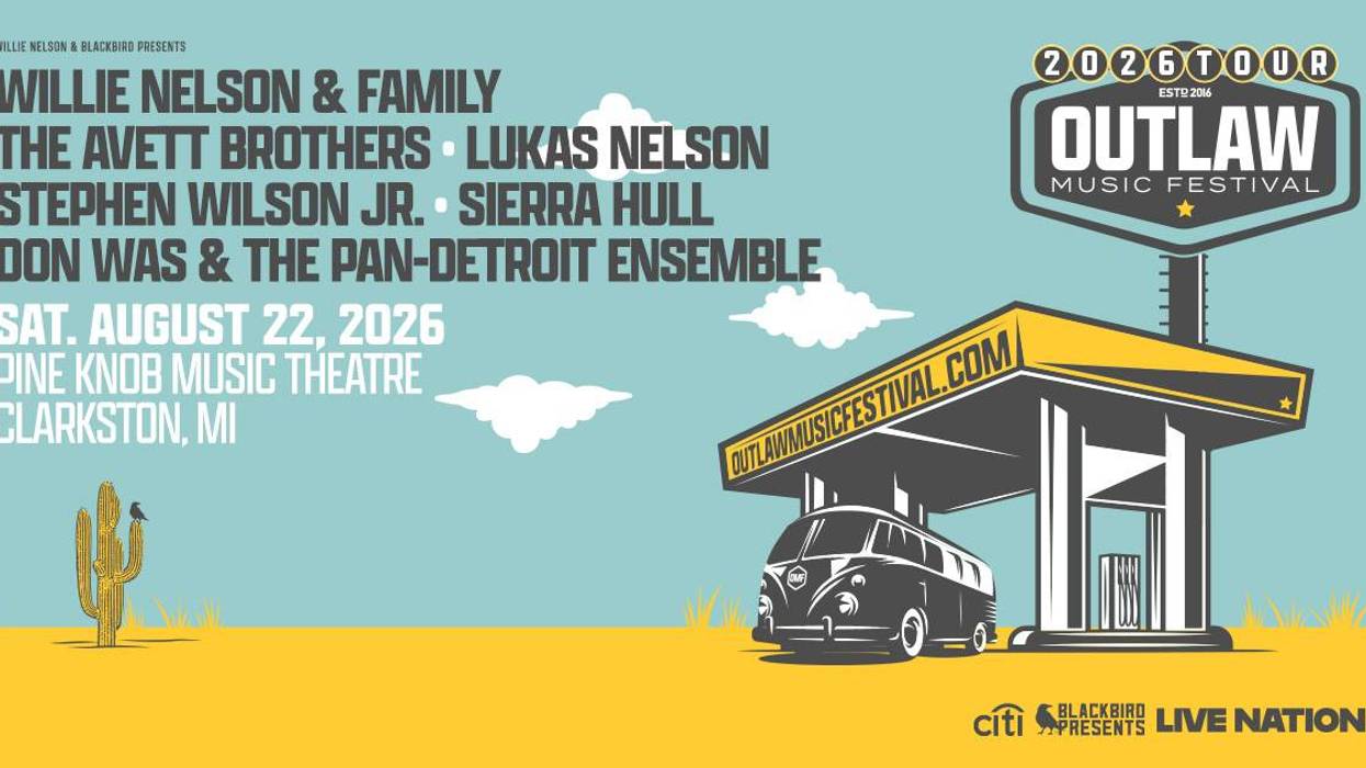 Outlaw Music Festival 2026: Willie Nelson & Family, Avett Brothers, Lukas Nelson on Aug 22 in MI.