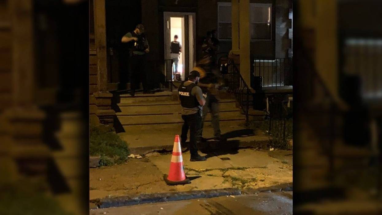 Outside a home in Germantown where a boy was accidentally shot by a relative.