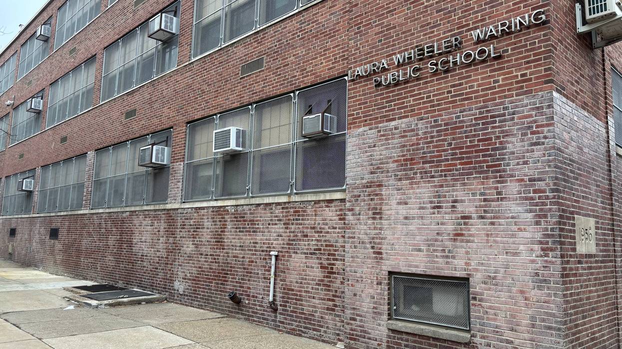 Outside Laura Wheeler Waring School in Spring Garden.