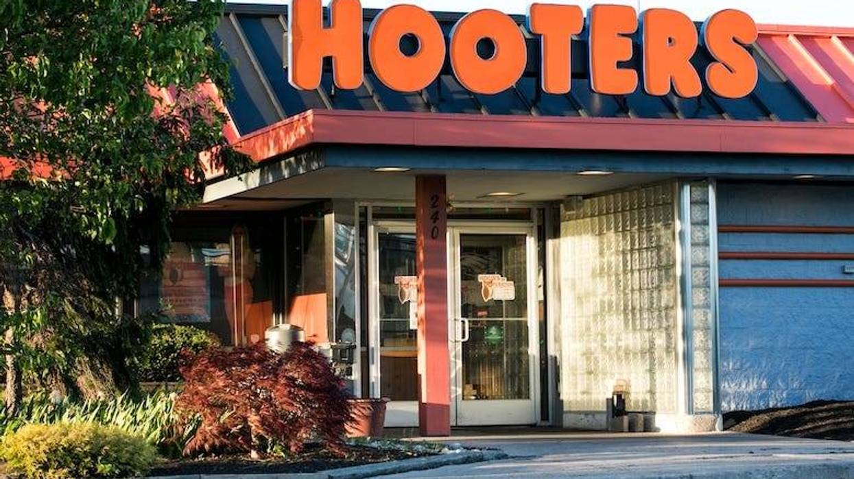 Outside of a Hooters restaurant