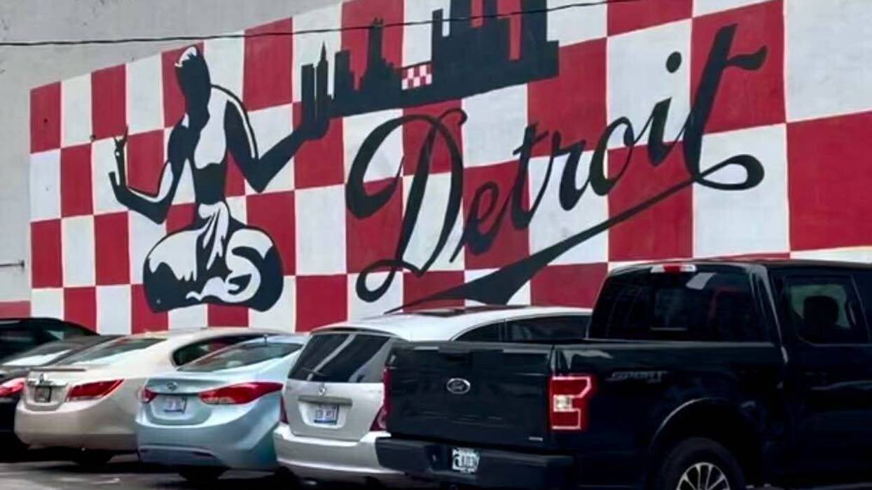 Outside of Checker Bar in Downtown Detroit