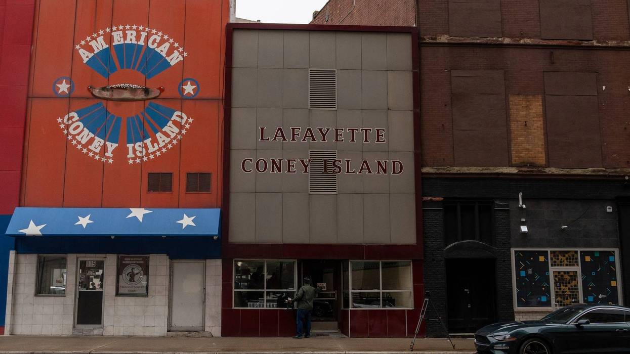 Outside of Lafayette Coney Island