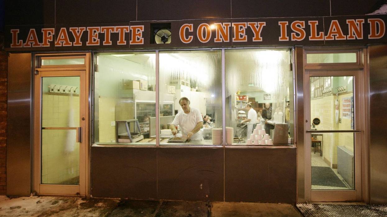 Outside of Lafayette Coney Island