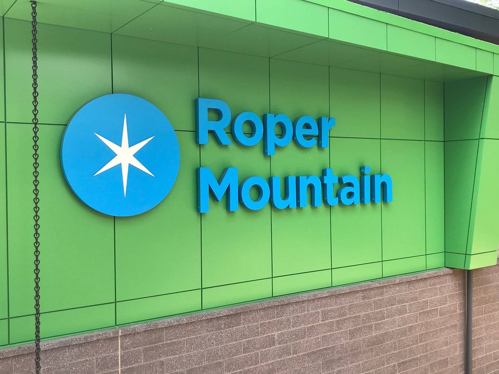 Outside of new building at the Roper Mountain Science Center.