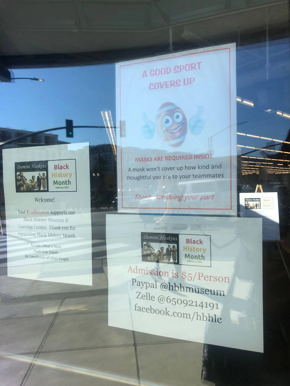 Outside the new Black History museum in Redwood City.