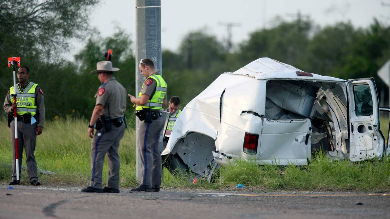 Overloaded Van Crashes