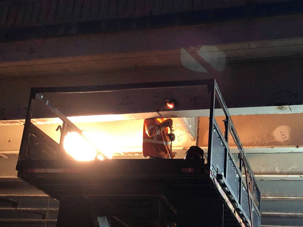 overpass damaged