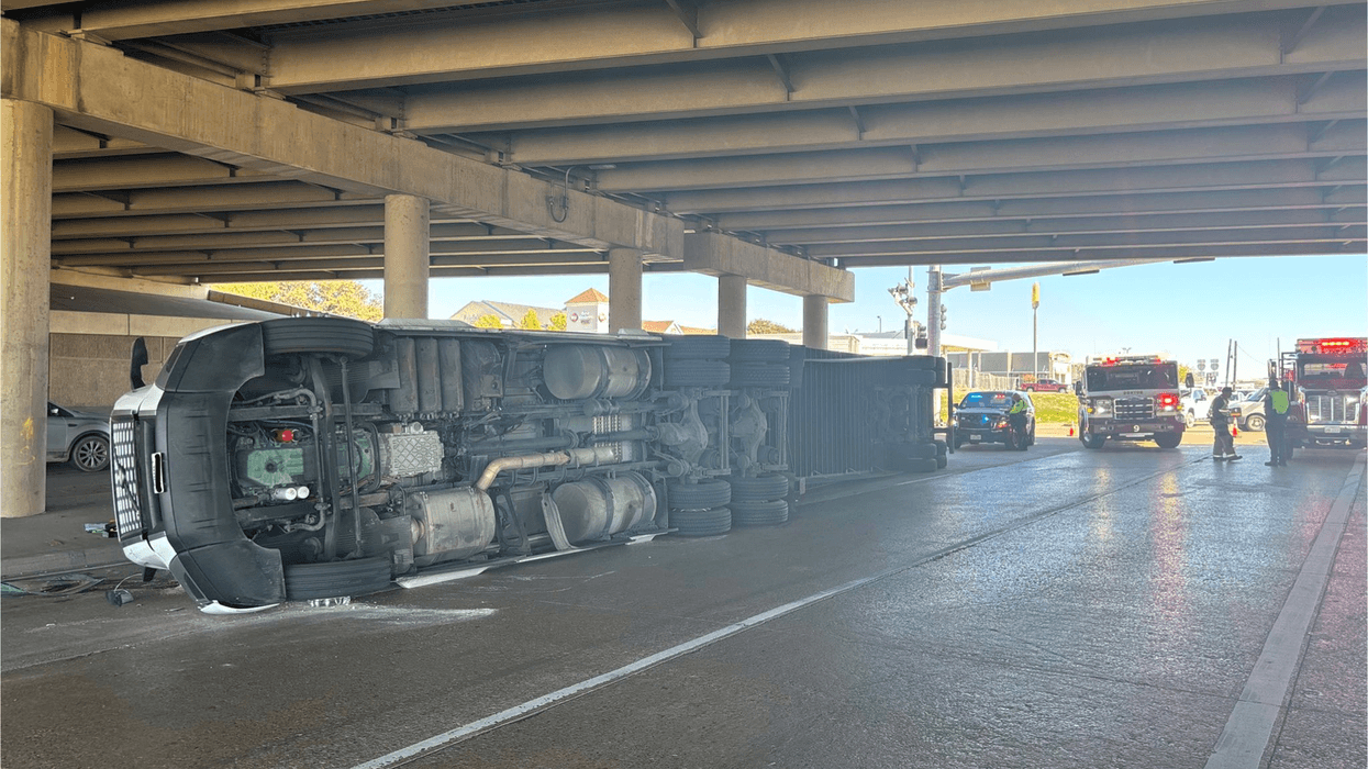 overturned truck