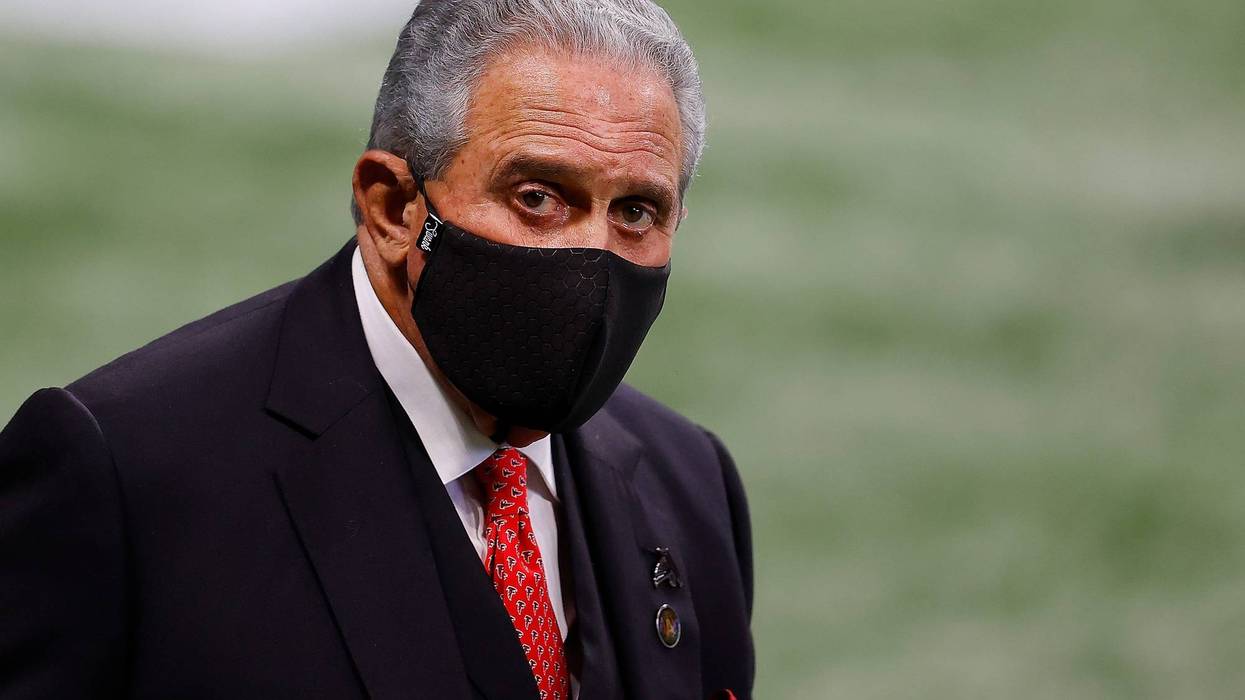 Owner Arthur Blank of the Atlanta Falcons