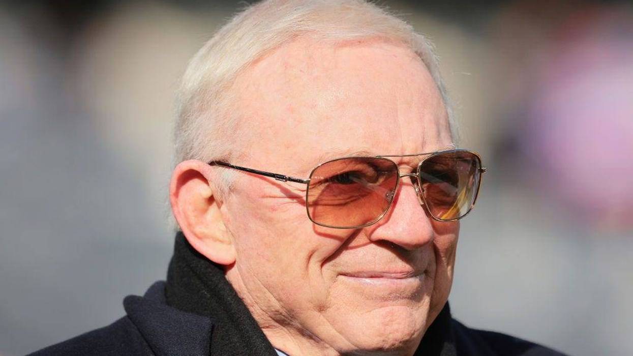 Owner Jerry Jones of the Dallas Cowboys looks on before the game against the New York Giants at MetLife Stadium on December 19, 2021 in East Rutherford, New Jersey.