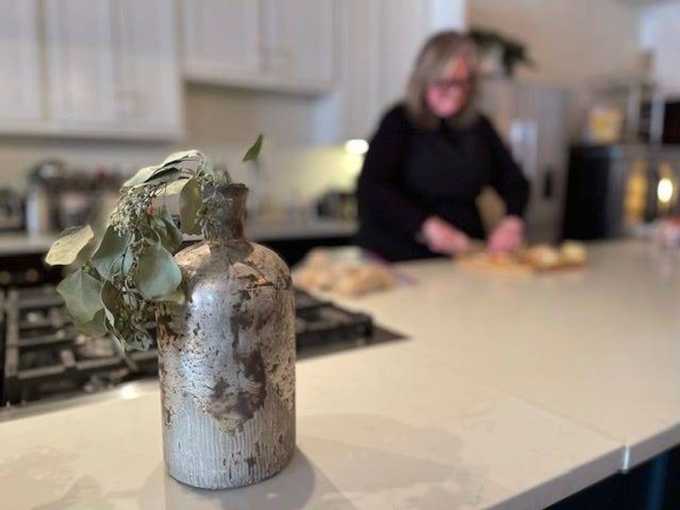 Owner Taryn Huebner, who is usually behind the counter chopping, frying, baking, or whipping up something off her custom menu that changes weekly.