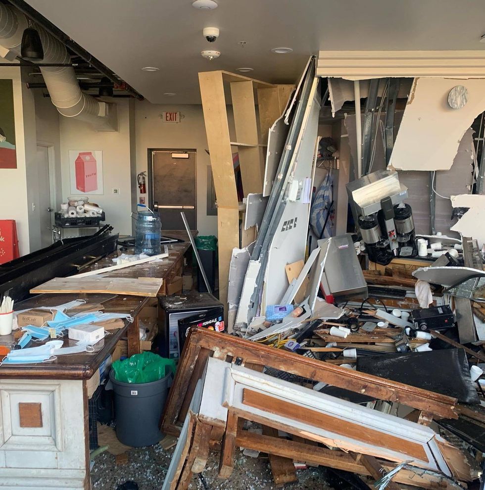 Ownership and staff at The Red Hook Greenway coffee shop remain determined to reopen after a car rammed through the building on Friday.