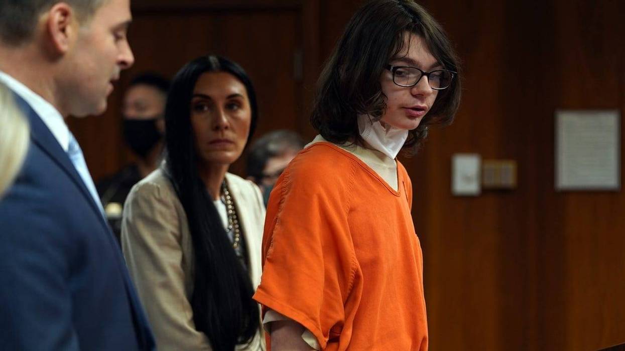 Oxford High School shooting suspect Ethan Crumbley appears in court at the Oakland County Circuit Court in Pontiac on Monday, October 24, 2022.