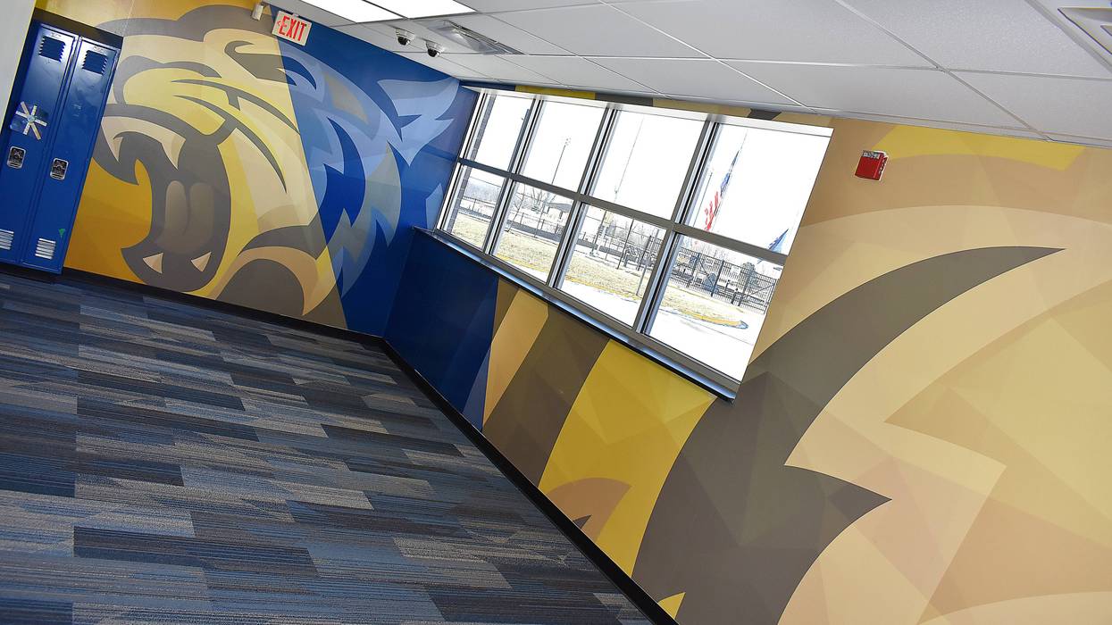 Oxford High School Wildcat mural