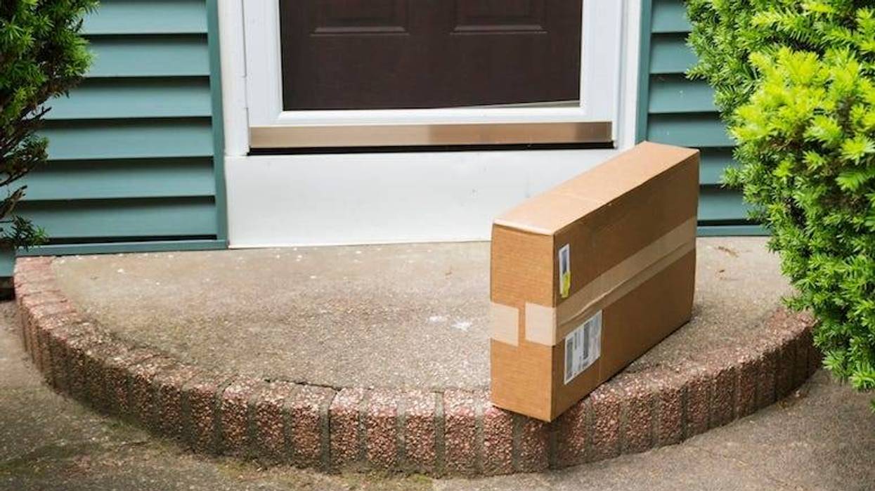 Package, Porch, Doorstep, Cardboard Box, Delivery, Front Door
