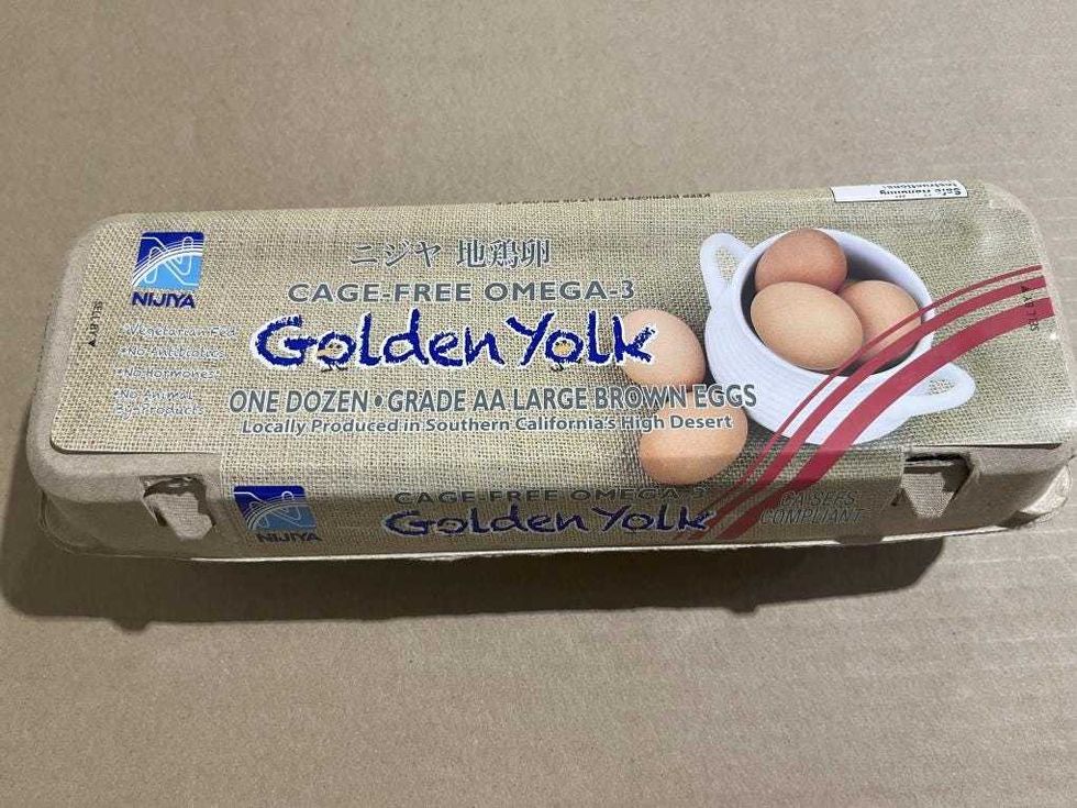 Packaging on recalled eggs