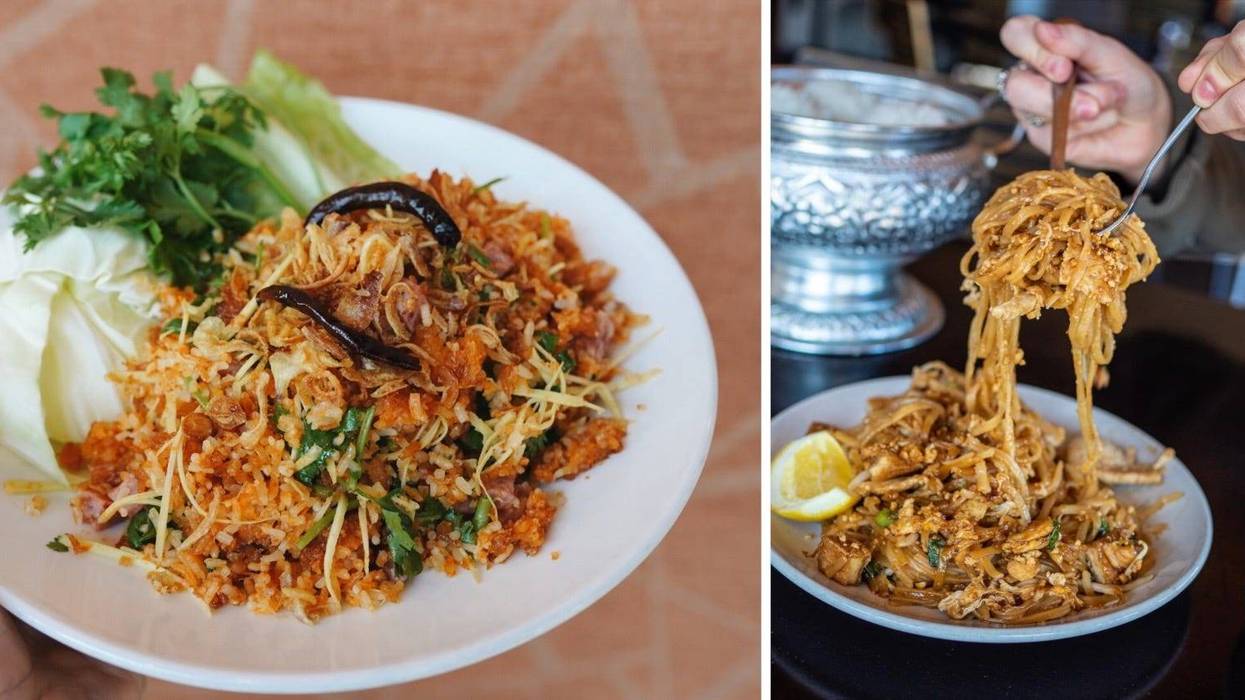 Pad Thai at King & I, Khao Tod Nam Sod at Chao Baan