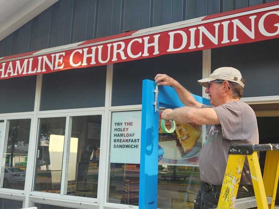 Painting at the fairgrounds
