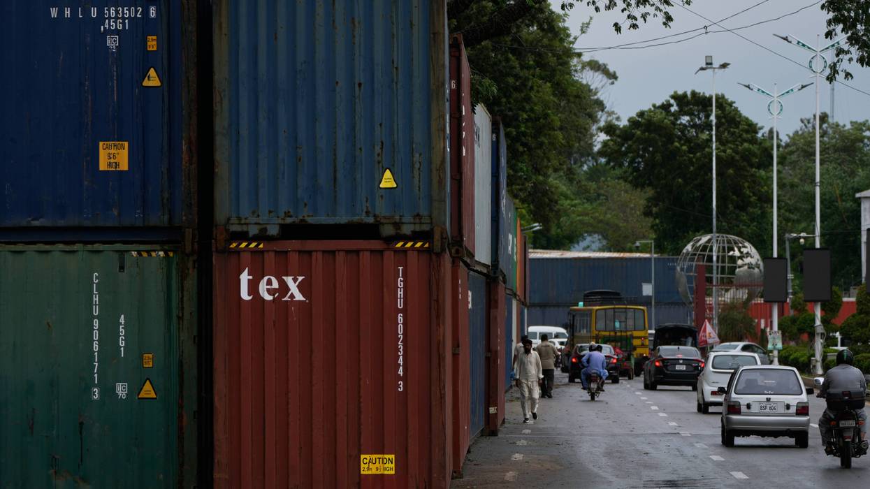 Pakistan Protests Containers