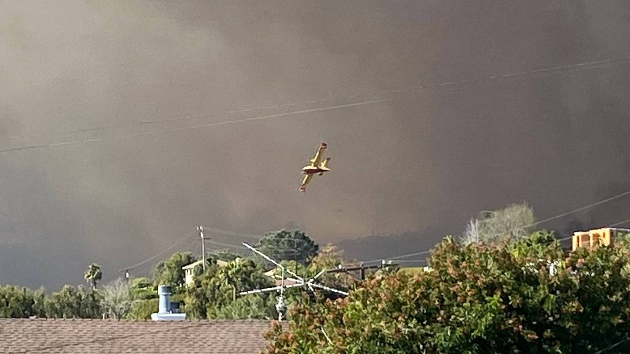 Palisades Fire , from above palisades village