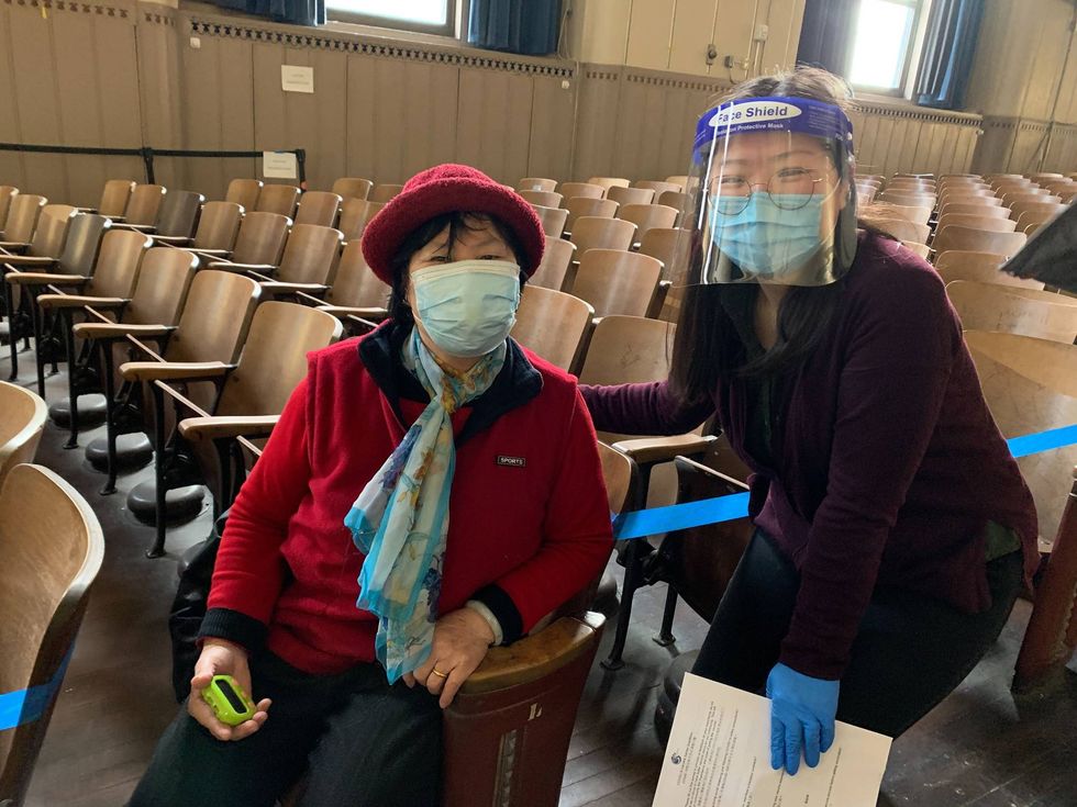 Pan Shi Xiang with her language translator, Yawei.