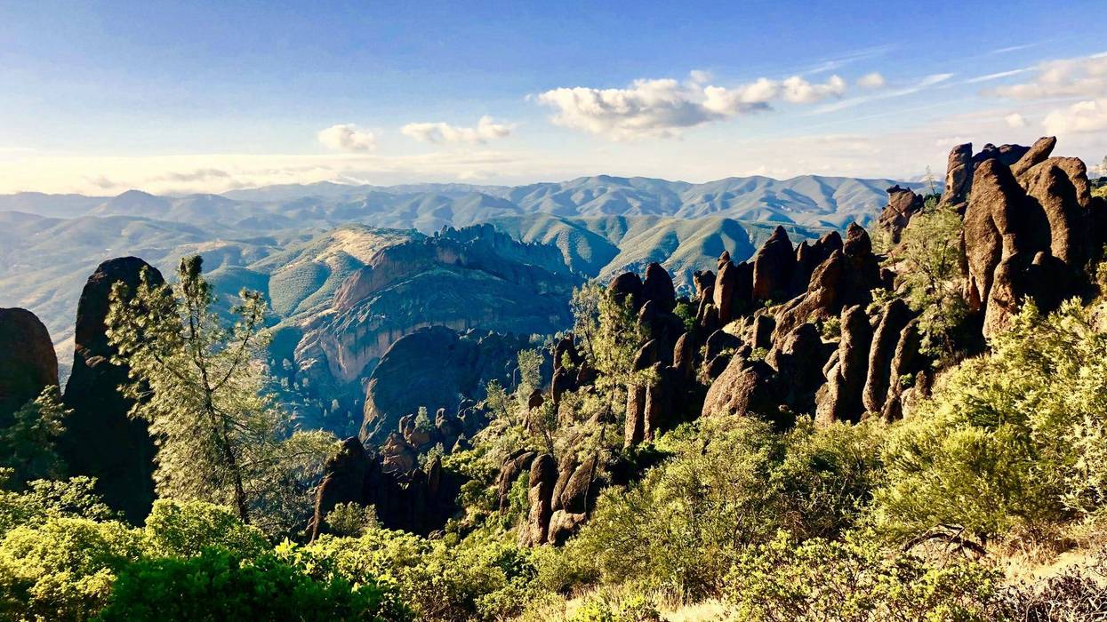 Panoramic view of mountains against the sky at Pinnacles National Park.