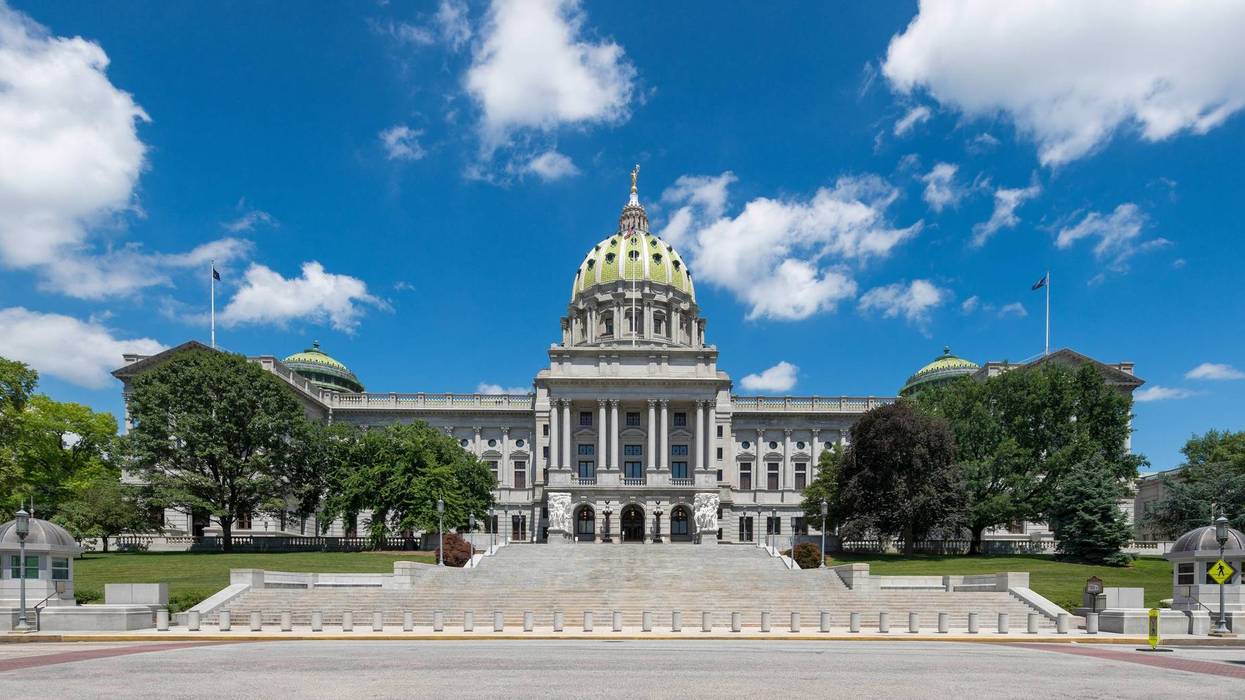 Panoramic view of the Pa. State Capitol