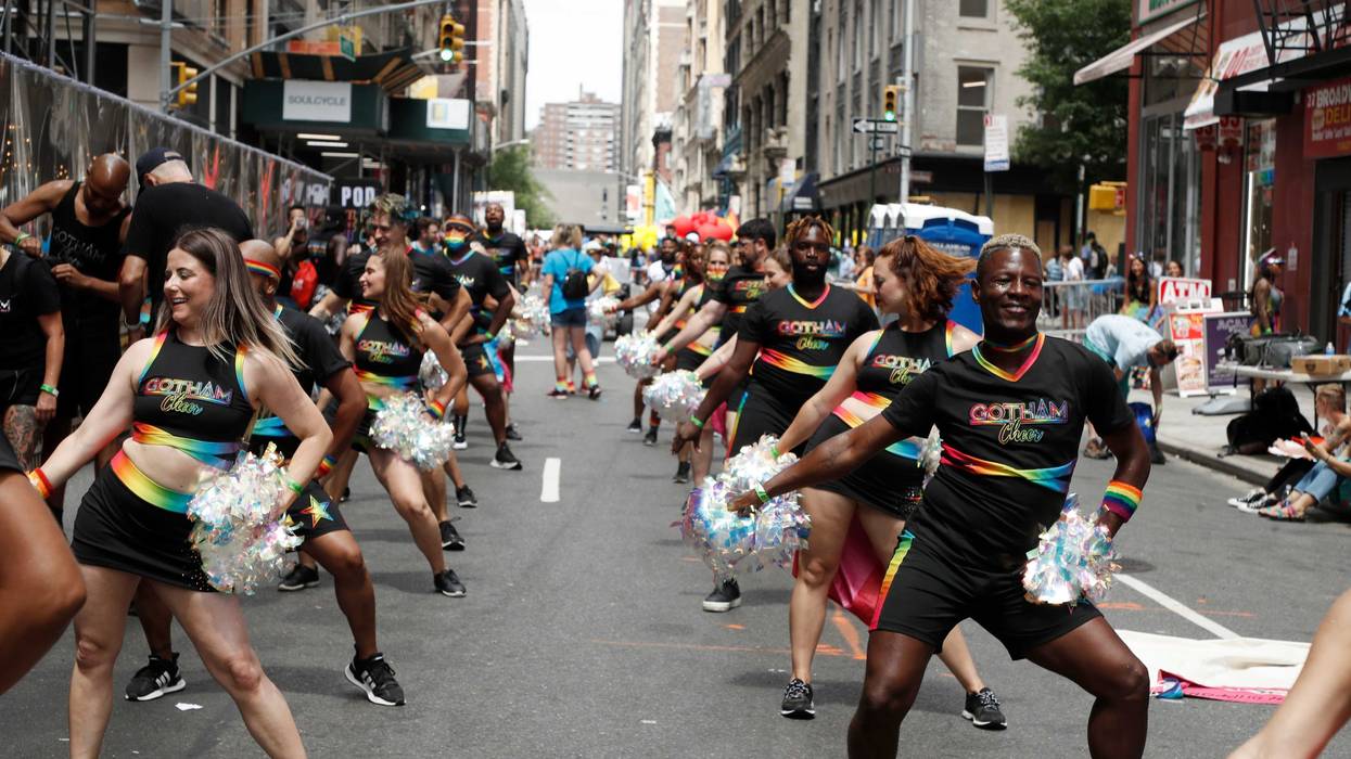 Parade participants celebrate New York City Pride on June 27, 2021 in New York City