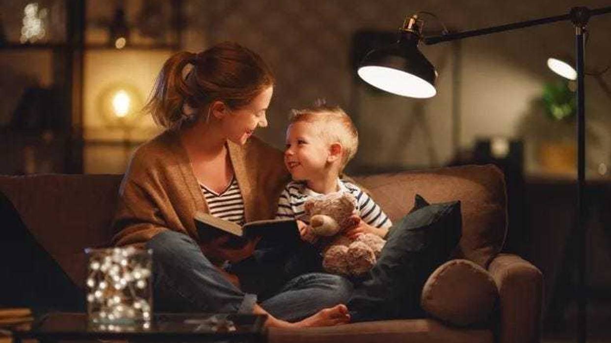 parent at home with child