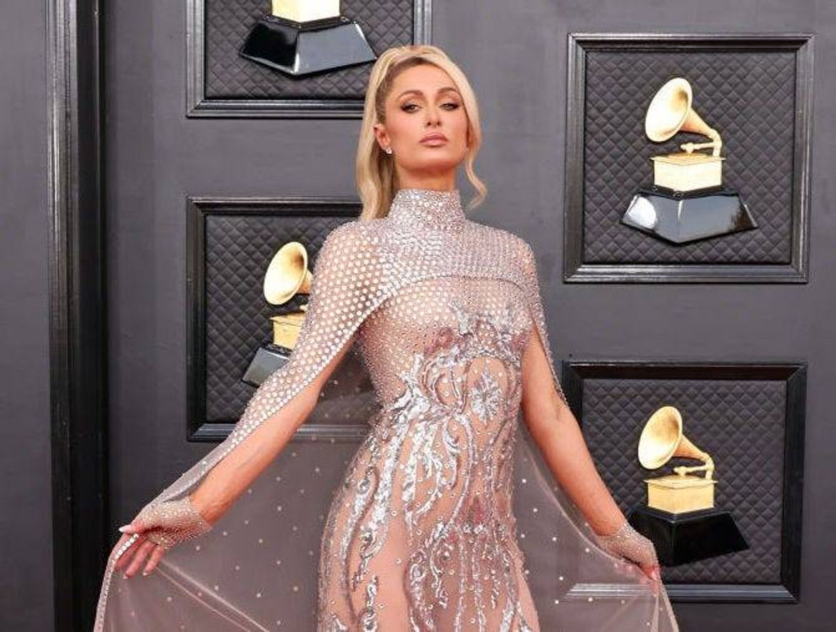 Paris Hilton attends the 64th Annual GRAMMY Awards at MGM Grand Garden Arena on April 03, 2022 in Las Vegas, Nevada