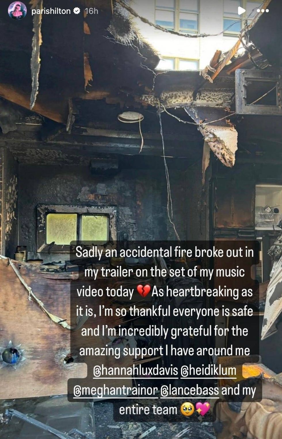 Paris Hilton IG story