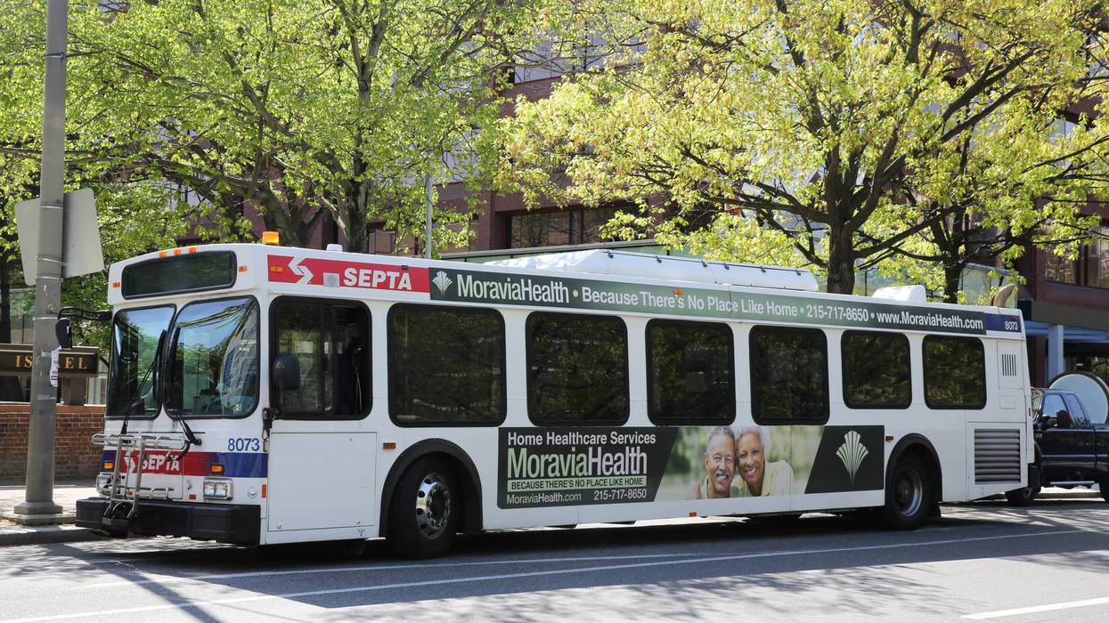 parked SEPTA bus